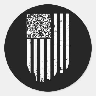 Adesivo Redondo Funny Qr Scan Code Presidente Trump 4547 Trump Dan