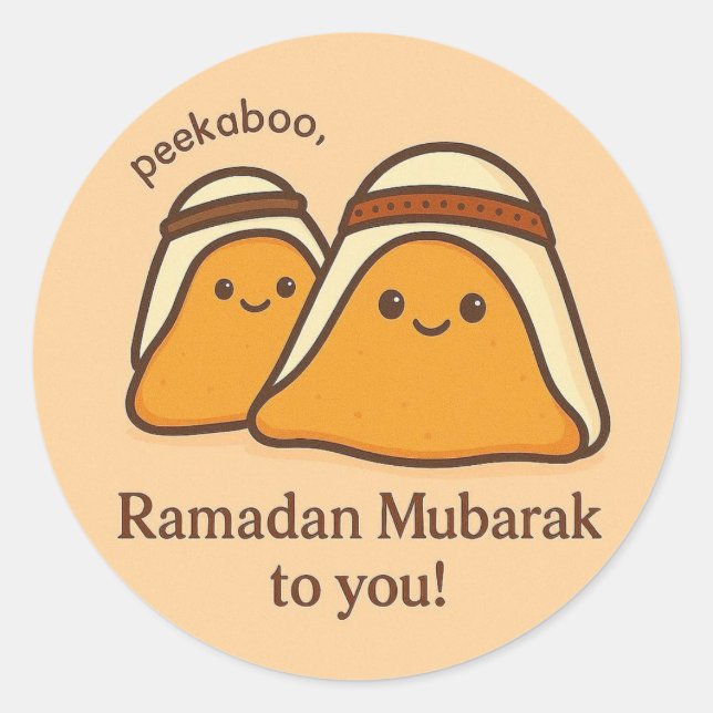 Adesivo Redondo Funny Ramadan Mubarak To You (Frente)