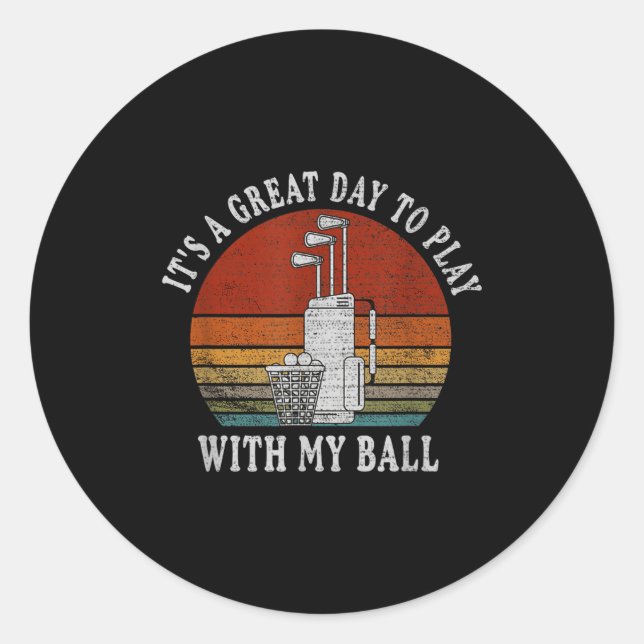 Adesivo Redondo Funny Retre Golf Tee For Men Golf,funny Srt Father (Frente)