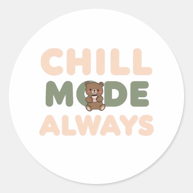 Adesivo Redondo Funny Retro Lazy Day Saying (Frente)