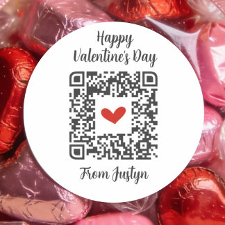 Adesivo Redondo Funny Rick Roll Valentines Party Favor Treat Bag