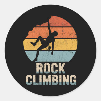 Adesivo Redondo Funny Rock Climbing Free Mountain Climb Climber _2