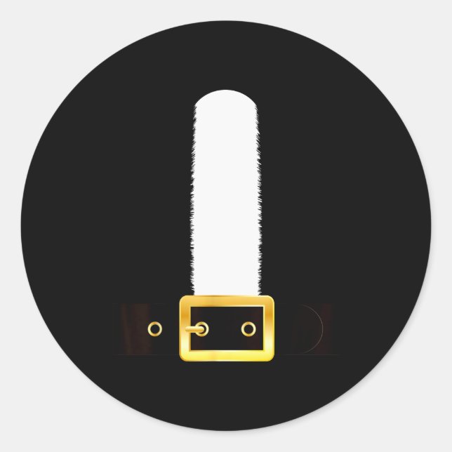 Adesivo Redondo Funny Santa Claus Christmas Eve Morning Suit Belt  (Frente)