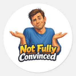 Adesivo Redondo Funny Sarcastic Reaction Artwork – Expressive Styl