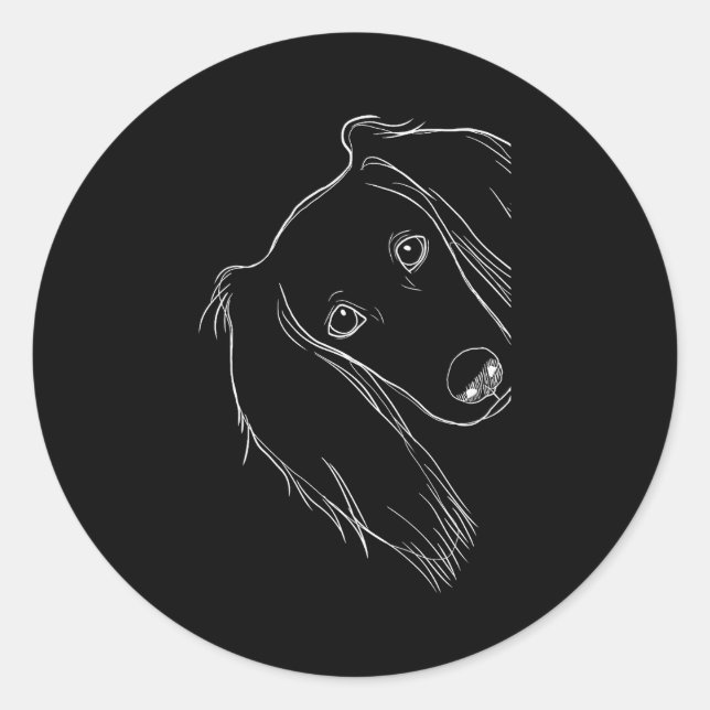 Adesivo Redondo Funny Surprised Dog Saluki  (Frente)