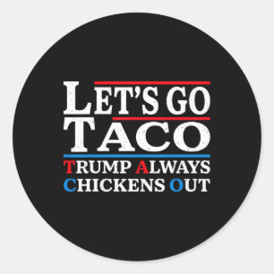 Adesivo Redondo Funny Taco Vintage