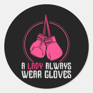 Adesivo Redondo Funny Thai Boxing Women Gift Muay Thai