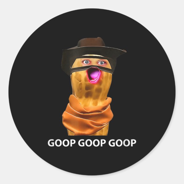 Adesivo Redondo Funny The Burnt Peanut Goop Bungulator Tee  (Frente)