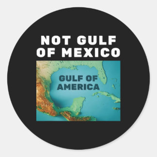 Adesivo Redondo Funny Trump America's Golfo Not Golfo of Mexico 1