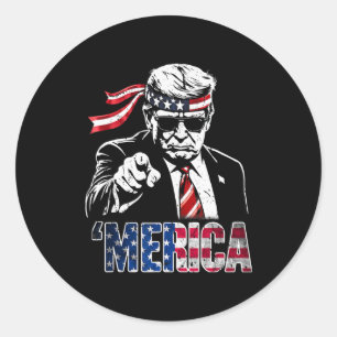 Adesivo Redondo Funny Trump Golfo Da América Trump Roupa 1