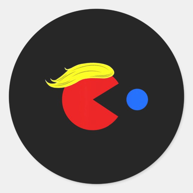 Adesivo Redondo Funny Trump Man 2024 Pac Tee - Trump Man Ne Pac Bl (Frente)