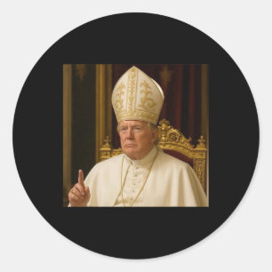 Adesivo Redondo Funny Trump Pope Meme Gear Vaticano Católico Repúb