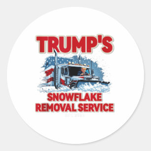 Adesivo Redondo Funny Trump Snowflake Remoção 2024 Eleição Hilari