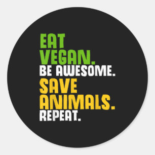 Adesivo Redondo Funny Vegetarian Legal Diet Veggie Veganismo Mundo