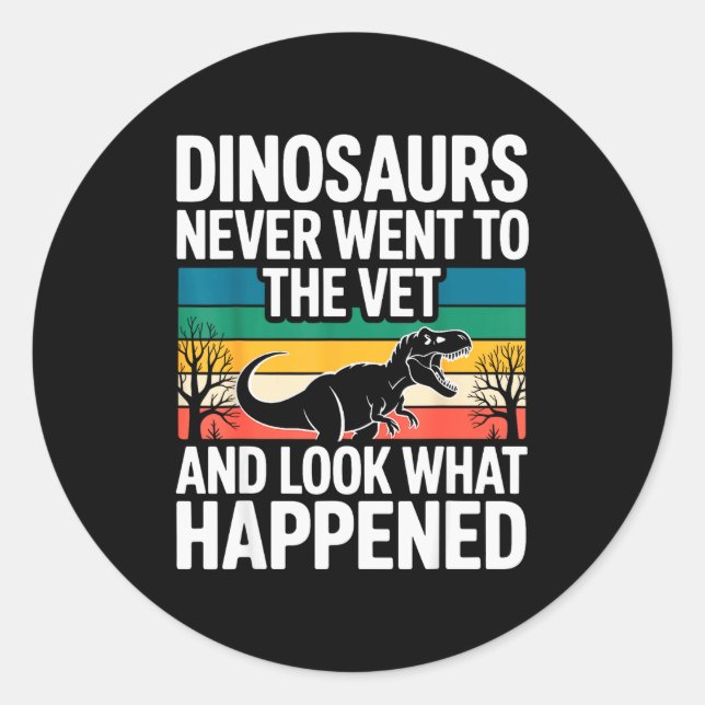 Adesivo Redondo Funny Veterinarian Design For Men Women Vet Tech V (Frente)