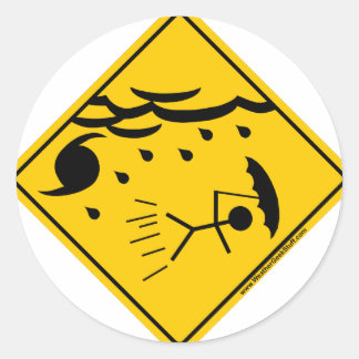 Adesivo Redondo Furacão Clima Alerta Merchandise e Vestuário