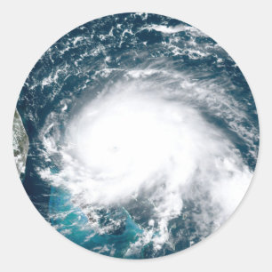 Adesivo Redondo Furacão na costa da Flórida