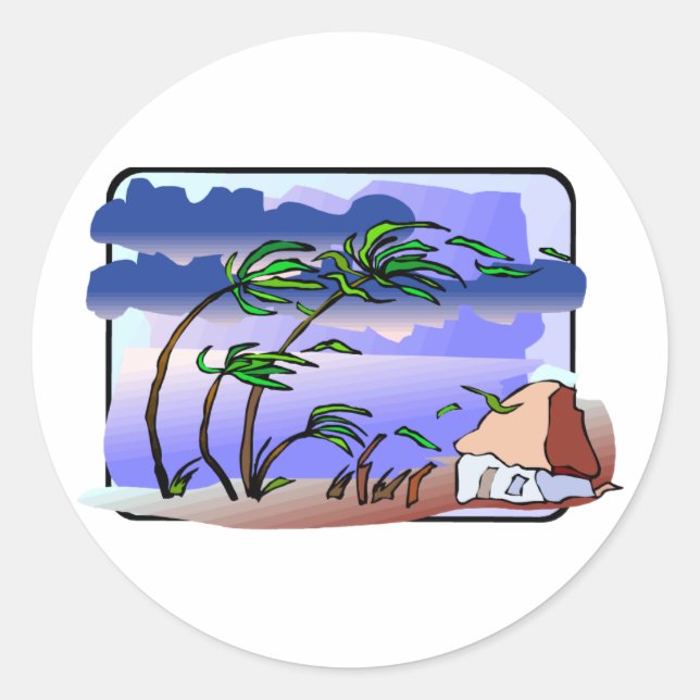 Adesivo Redondo Furacão Sticker (Frente)