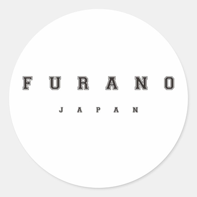 Adesivo Redondo Furano Japão (Frente)