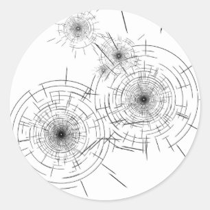 Adesivo Redondo Furos de bala