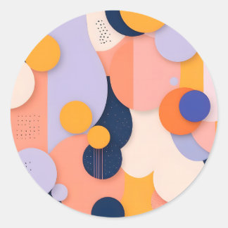 Adesivo Redondo Fusão da Esfera de Cores