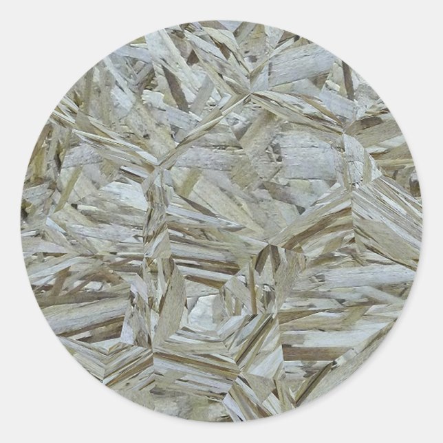 Adesivo Redondo Fuselaria OSB Textura de construção (Frente)