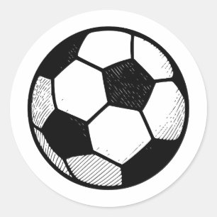 Adesivo Redondo Futebol abstrato: uma abordagem minimalista