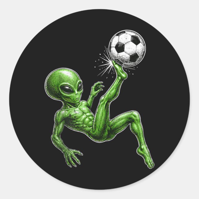 Adesivo Redondo Futebol Alien (Frente)
