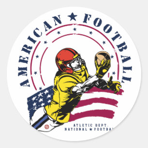 ADESIVO REDONDO FUTEBOL AMERICANO