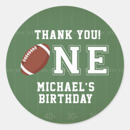 Adesivo Redondo Futebol Americano Obrigado
