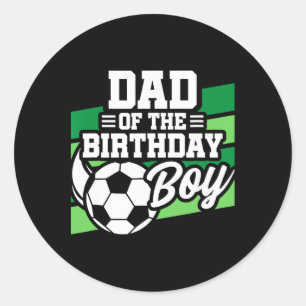 Adesivo Redondo Futebol Aniversário - Aniversário Pai - Futebol Ma