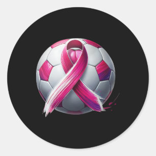 Adesivo Redondo Futebol Contra o Câncer de Mama Byll Faixa Rosa Ch