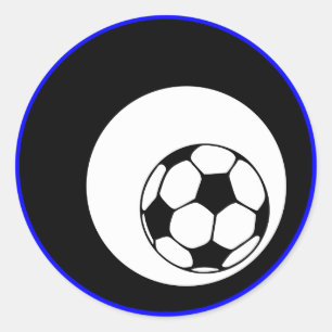 Adesivo Redondo futebol: cor customizável: