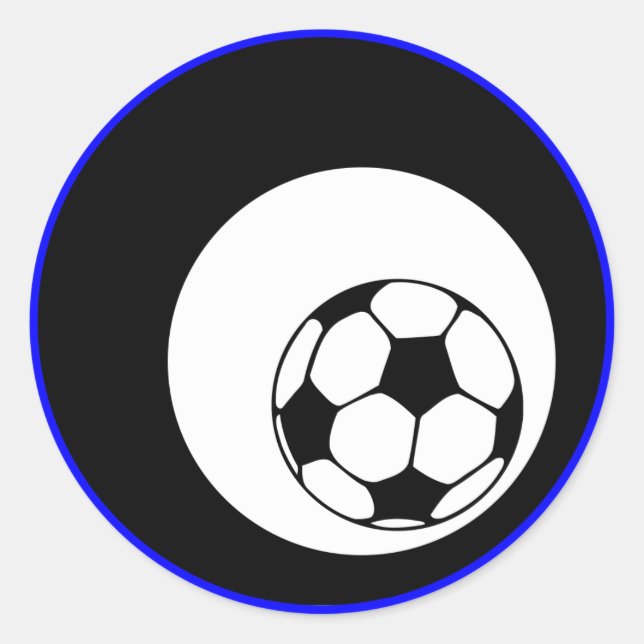 Adesivo Redondo futebol: cor personalizável: (Frente)