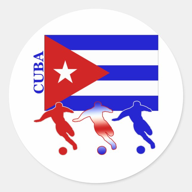 Adesivo Redondo Futebol Cuba (Frente)