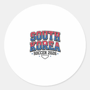 Adesivo Redondo Futebol da Coreia do Sul 2026 Futebol Bold País Ti