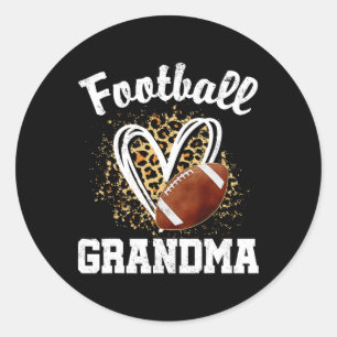 Adesivo Redondo Futebol da vovó Leopard Heart