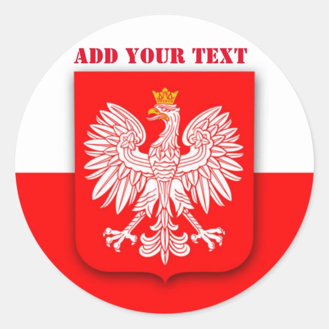 Adesivo Redondo Futebol de 2022 - Polônia Flag World Cup Polska (Frente)