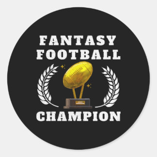 Adesivo Redondo Futebol de 2025 Campeão de Fantasia