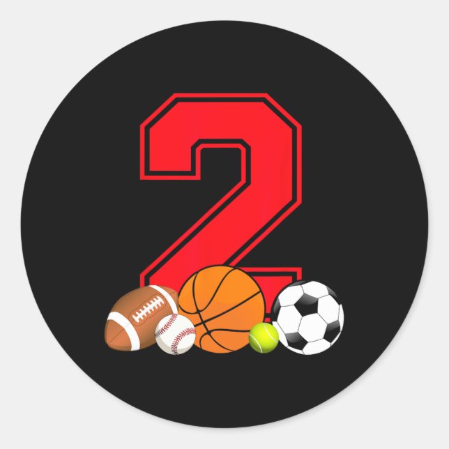 Adesivo Redondo Futebol de baseball com 2 anos (Frente)