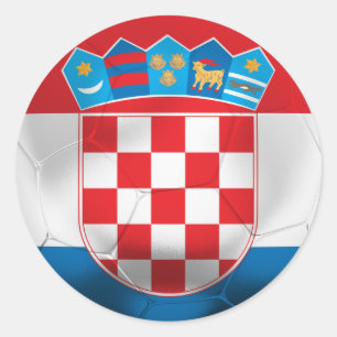 Adesivo Redondo Futebol de Croatia