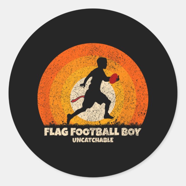 Adesivo Redondo Futebol de Flag Boy Uncatable Flag (Frente)