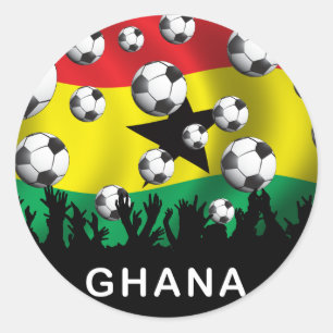 Adesivo Redondo Futebol de Ghana