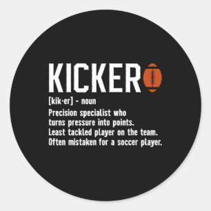 Adesivo Redondo Futebol de Kicker Definition Placeki