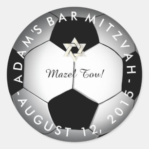 Adesivo Redondo Futebol de PixDezines Mitzvah