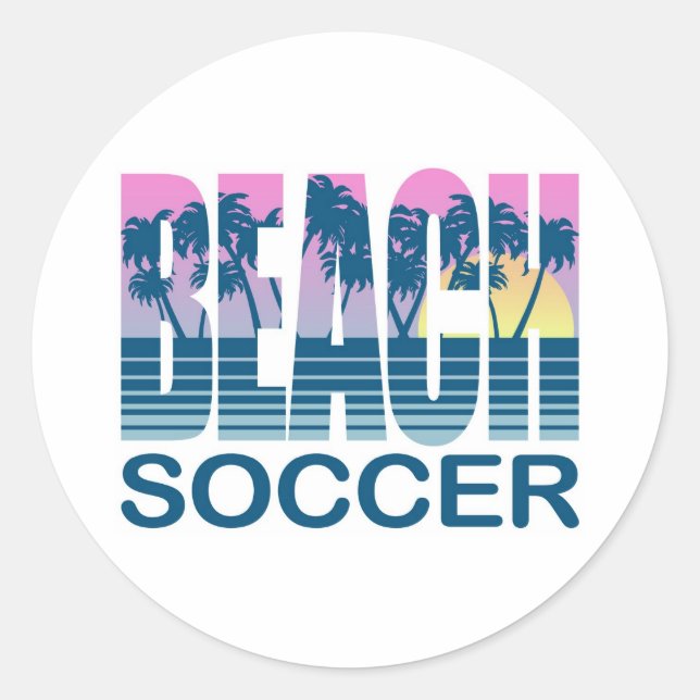 Adesivo Redondo Futebol de praia (Frente)