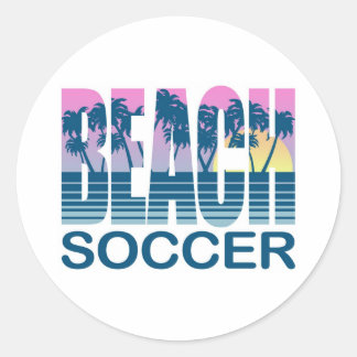 Adesivo Redondo Futebol de praia