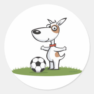 Adesivo Redondo Futebol do cão