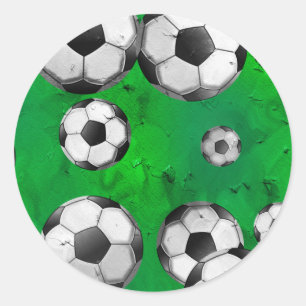 Adesivo Redondo Futebol do Grunge
