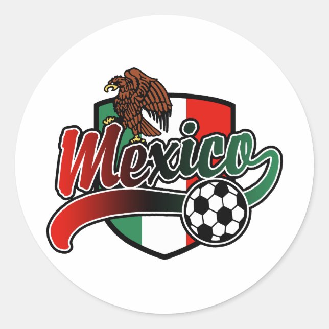 Adesivo Redondo Futebol do México (Frente)